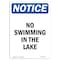 Signmission Safety Sign, OSHA Notice, 18" Height, No Swimming In The Lake Sign, Portrait OS-NS-D-1218-V-14876 - alternate 1